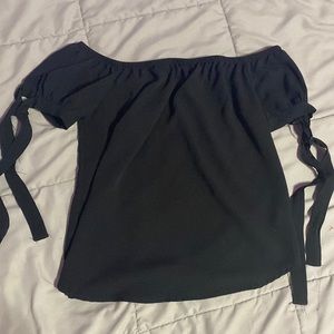 Black off the shoulders top